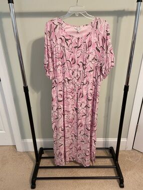 Nine West Pink Floral Maxi Dress